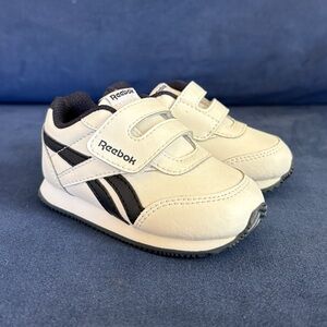 Reebok Toddler White and Navy Velcro Sneakers, 4T